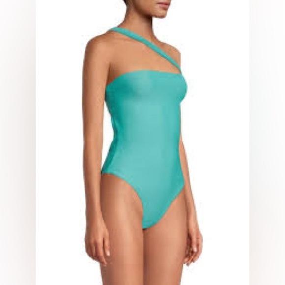 NEW Jade Swim Halo One-Shoulder One-Piece Swimsuit sz L - Picture 1 of 8